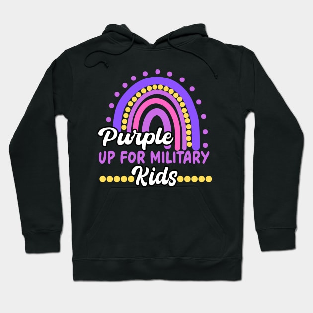 Month Of The Military Child - Purple Up For Military kids Hoodie by aesthetice1